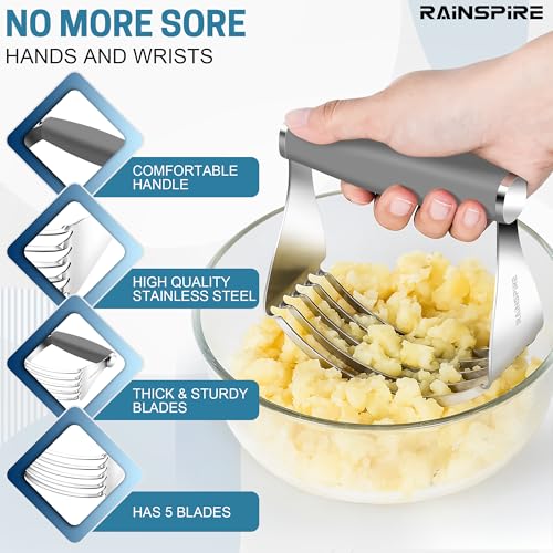 Large Pastry Cutter For Baking Durable Pastry Blender Dough Cutter Grey