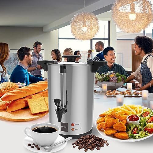 Commercial Stainless Steel Coffee Urn 110 Cup 16L Coffee Maker (110 Count)