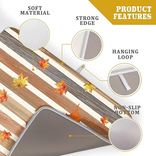 Autumn Golden Maple Leaf Dish Drying Mat for Kitchen Counter