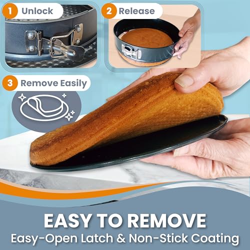 8 Inch Springform Pan for Cheesecake with Leakproof Silicone Sleeve