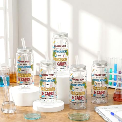 12 Pcs Lab Week 2026 Thank You Tumbler 14.2oz with Lid and Straw (12 Count)