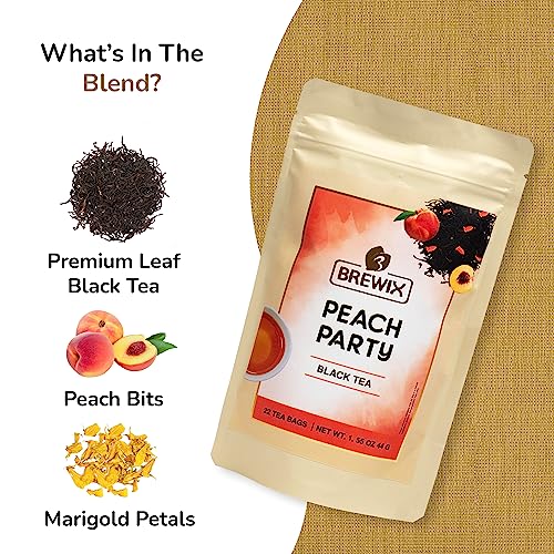 Peach Party Premium Black Tea with Peach (22 Count)