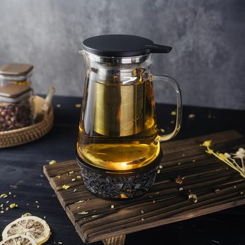 Elegant Glass Teapot with Built