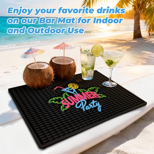 Neon Tiki Black Bar Mat 18 x 12 Inch