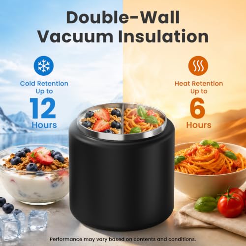 26oz Soup Thermo for Hot Food Kids with Buckle Lid Insulated Vacuum Food Jar Wide Mouth Leakproof Stainless Steel Lunch Container