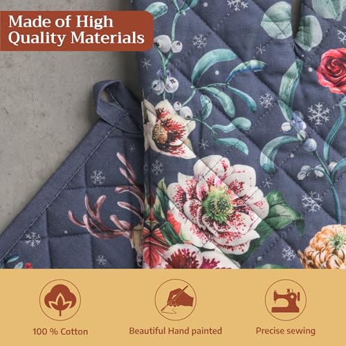 100% Cotton Oven Mitt & Pot Holder Set (2 Count)