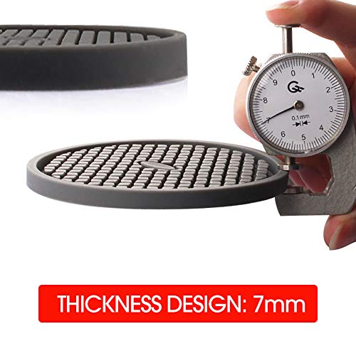 Silicone Coasters [6 Pack] Thickened Drink Coasters with Holder (6 Count)