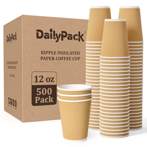 500 Pack 12 oz Coffee Cups (500 Count)