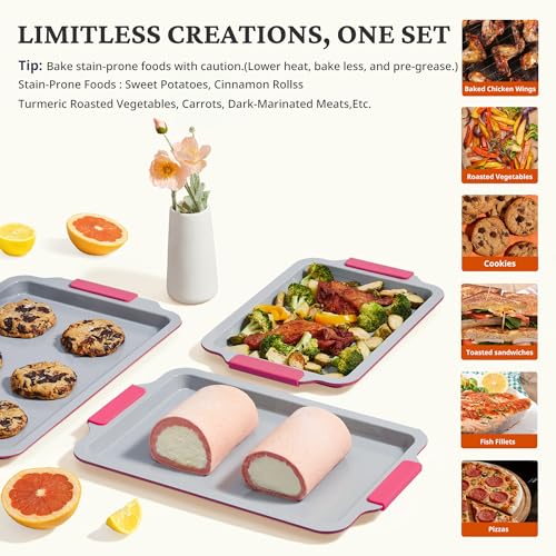 Non Stick Ceramic Baking Sheet Pan Set of 3 (3 Count)