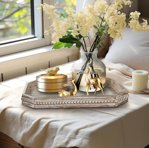 Octagonal Wood Serving Tray
