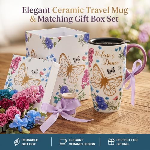 Ceramic Travel Mug with Lid