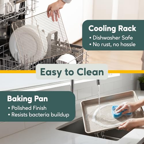 Aluminum Baking Sheet with Cooling Rack Set