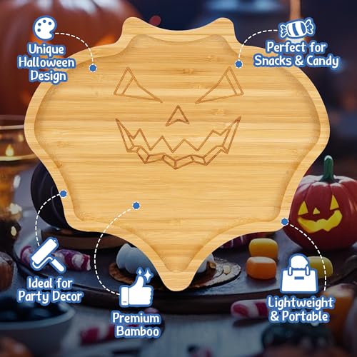 Bat Shaped Bamboo Serving Tray