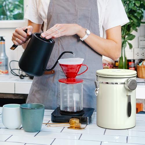 38OZ Coffee Canister for ground coffee with Date Tracker
