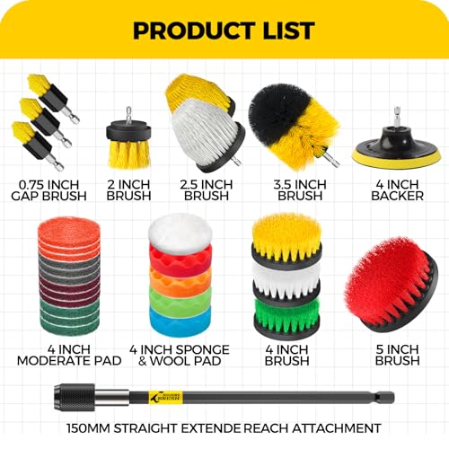 30Piece Drill Brush Attachment Set (30 Count)