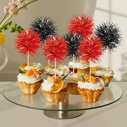100 Pcs Halloween Foil Firework Cupcake Toppers