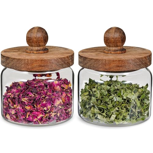 Glass Spice Jar Coffee Sugar Container Airtight Glass Jar Food Storage Canisters Bottle for Kitchen Seasoning Tea Herb Overnight Oats Bar Parfait Snacks