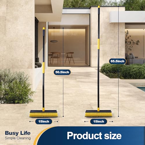 Double Sided Floor Scrub Brush Triangle Brush Heavy Duty 65.5"