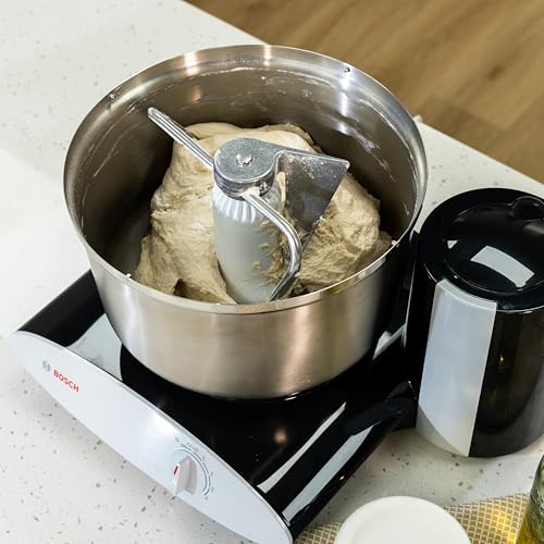 Bosch Universal Plus Stand Mixer with Stainless Steel Bowl with NutriMill Dough Hook Extender Bundle