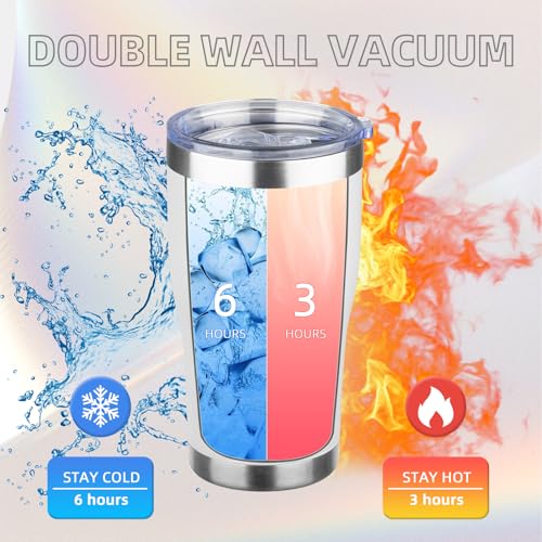20oz Insulated Tumbler with Lid Straw Travel Coffee Mug Cup