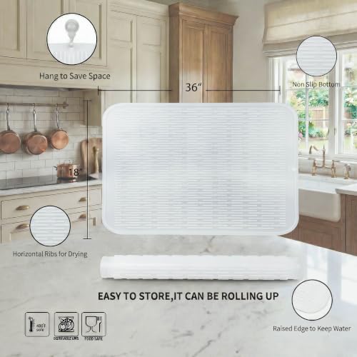 Silicone Dish Drying Mat for Multiple Usage