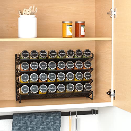 Spice Rack Organizer with 32 Spice Jars (32 Count)