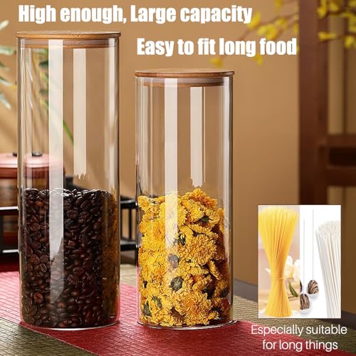 66 oz Glass Food Storage Jars with Airtight Lids