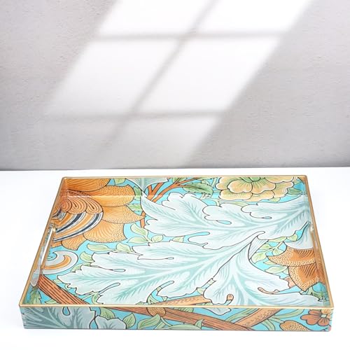 Plastic Serving Tray with Handles for Coffee Table