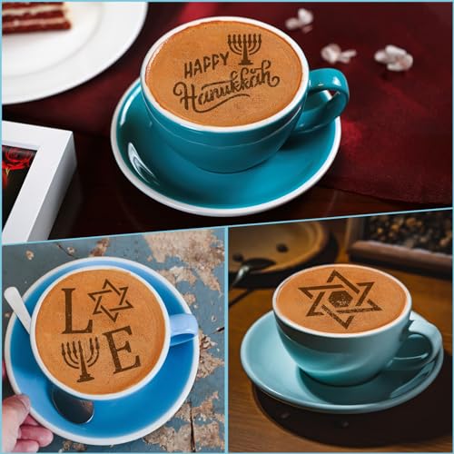 36Pcs Hanukkah Cookie Stencils Reusable Dreidel Menorah for DIY Baking