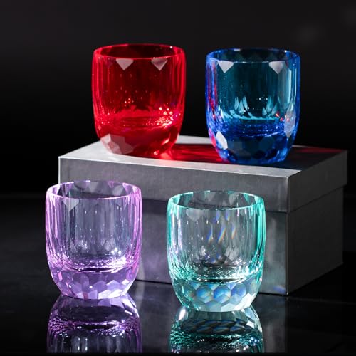 Crystal Whiskey Glasses Set of 2 Hand Blown Old Fashioned Glasses (2 Count)