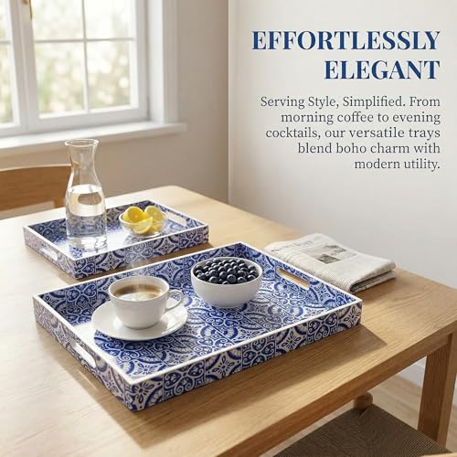 2 Pack Serving Tray with Handles (2 Count)