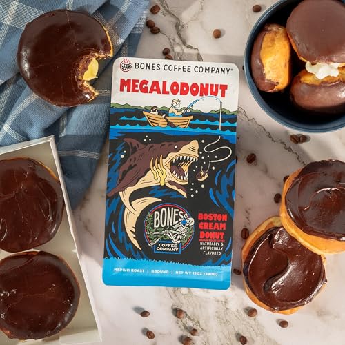 Megalodonut Boston Cream Donut Flavored Coffee (12 Ounce)