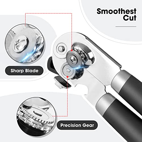 Heavy Duty Hand Can Opener Manual with Magnet Lid Remover