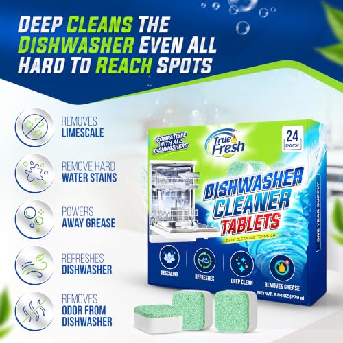 Dishwasher Cleaner & Deodorizer Tablets (24 Count)