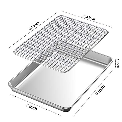 Baking Sheet with Rack Set [2 Pans + 2 Racks]