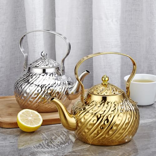 2000ml stainless steel antique style teapot