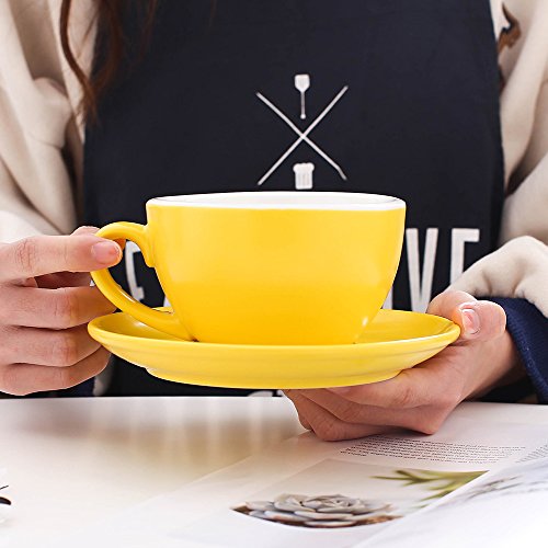 Latte Art Cappuccino Barista Cup and Saucer