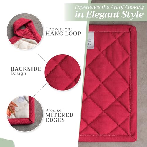 100% Cotton Oven Mitt & Pot Holder Set