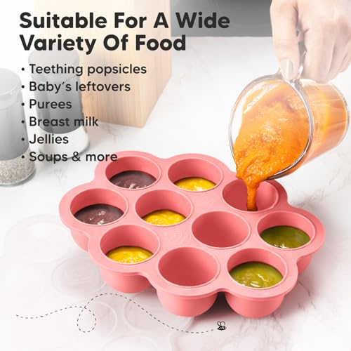 Silicone Food Freezer Trays with Lid