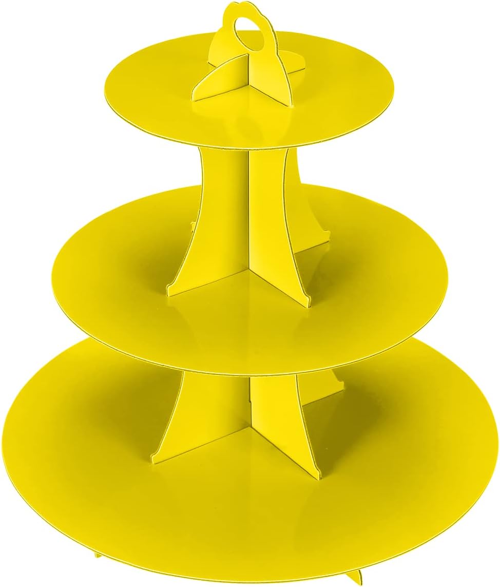 3-Tier Cupcake Stand, Cake Stand holder, Tiered DIY Cupcake Stand Tower for Dessert Table Displays, Birthday Theme Party Favors Decoration, Floral Tea Party, 12