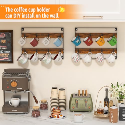 Wall Mount Coffee Mug Holder