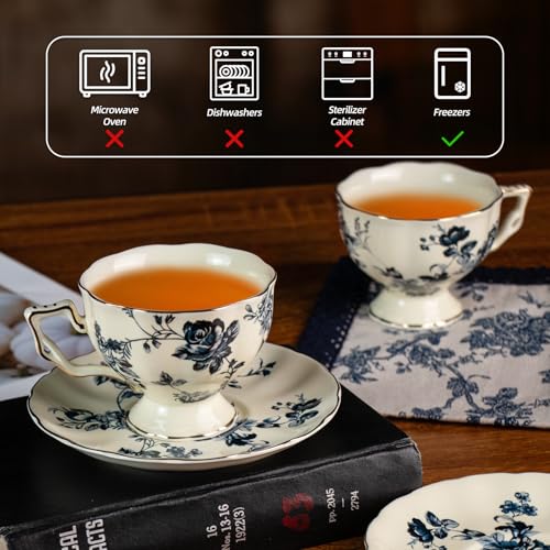 Tea Cups and Saucers Set of 2 (2 Count)