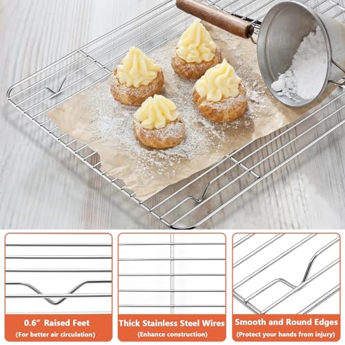 4 Pcs Baking Wire Rack for Cooling
