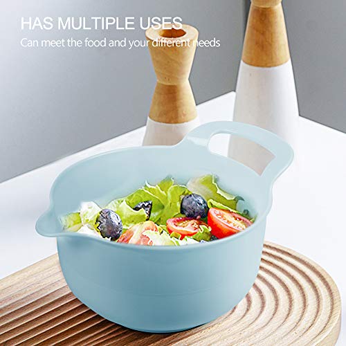4 Pack Nesting Mixing Bowls with Pour Spout and Handle