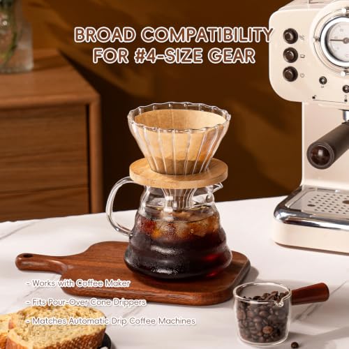 200Pcs #4 Cone Coffee Filters 8 (200 Count)