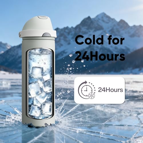 Insulated Water Bottle with Straw