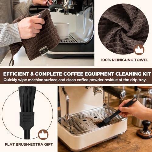 5Pcs Espresso Machine Coffee Grinder Cleaning Kit for Coffee Maker