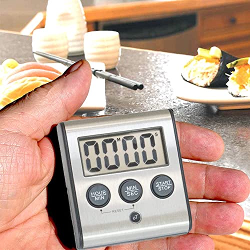 Elegant Digital Kitchen Timer Stainless Steel (6 Count)