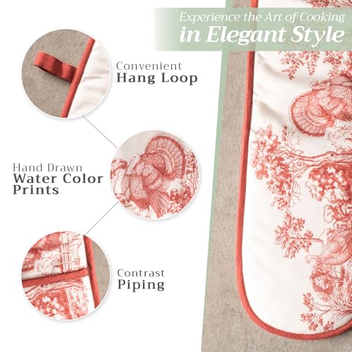 Double Oven Mitts 100% Cotton Double Oven Glove