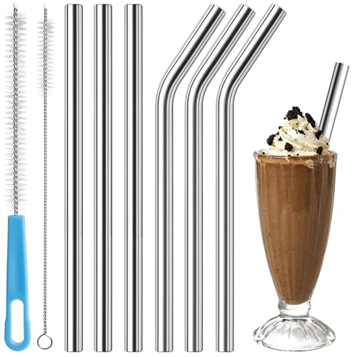 0.47'' Wide Metal Smoothie Straw